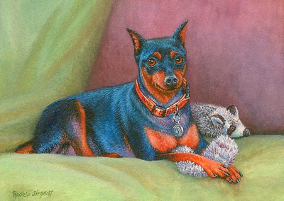 Commissioned dog painting by Rachelle Siegrist