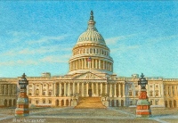 miniature painting of the U.S. Capitol