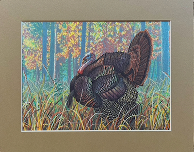Reproduction of a painting of Turkey by Rachelle Siegrist