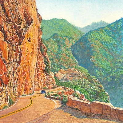 miniature painting of a Kings Canyon by Wes Siegrist