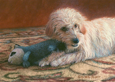 Commissioned dog painting by Rachelle Siegrist