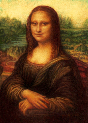 Mona Lisa Miniature Painting by Rachelle Siegrist