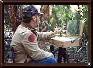 Fred Painting at His Easel