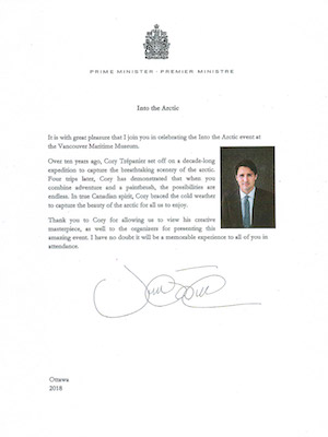 Prime-Minister-Trudeau-Into-The-Arctic-Letter