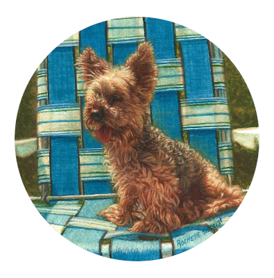 Yorkie Dog Painting by Rachelle Siegrist